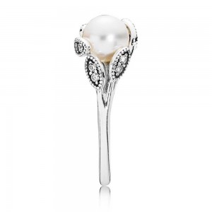 Pandora Ring-Luminous Leaves-Pearl Outlet