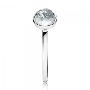 Pandora Ring-March Birthstone Droplet-Silver Outlet