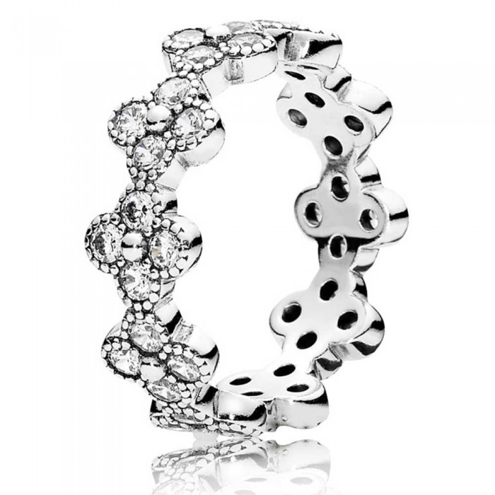 Pandora Ring-Oriental Blossom Band Floral-Pave CZ Outlet
