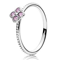 Pandora Ring-Oriental Blossom Pink Floral-Pave CZ Outlet Pandora Ring-Oriental Blossom Pink Floral-Pave CZ Outlet
