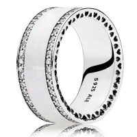 Pandora Ring-Pearlescent Hearts Of Band-Cubic Zirconia Outlet Pandora Ring-Pearlescent Hearts Of Band-Cubic Zirconia Outlet