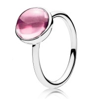 Pandora Ring-Pink Poetic Droplet-Sterling Silver Outlet Pandora Ring-Pink Poetic Droplet-Sterling Silver Outlet