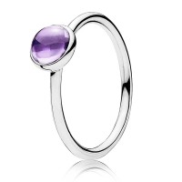 Pandora Ring-Purple Poetic Droplet-Sterling Silver Outlet Pandora Ring-Purple Poetic Droplet-Sterling Silver Outlet