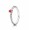 Pandora Ring-Synthetic Ruby Heart Love-Sterling Silver Outlet