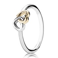 Pandora Ring-Terlocked Hearts Love-Gold G14 Outlet Pandora Ring-Terlocked Hearts Love-Gold G14 Outlet