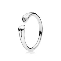 Pandora Ring-Two Hearts-Pave CZ 196572cz Outlet Pandora Ring-Two Hearts-Pave CZ 196572cz Outlet