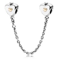 Pandora Safety Chains-Heart And Crown Love-Gold Outlet Pandora Safety Chains-Heart And Crown Love-Gold Outlet