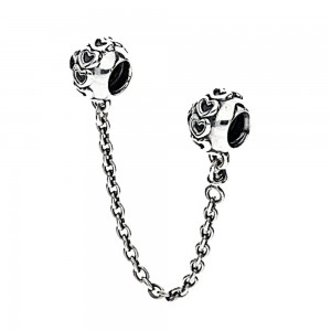 Pandora Safety Chains-Hearts Love Outlet